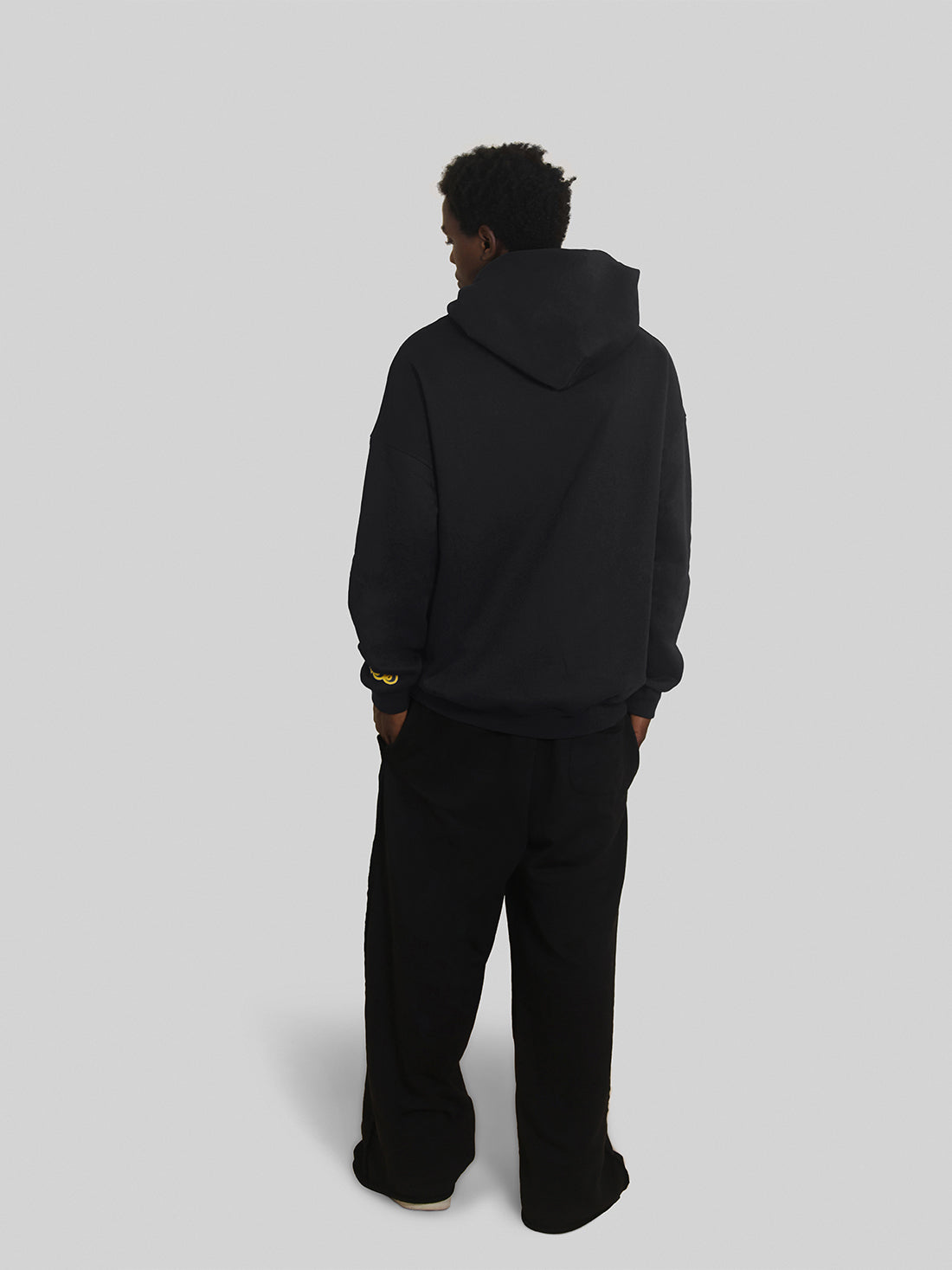 Fleece Oversized Hoodie - Black