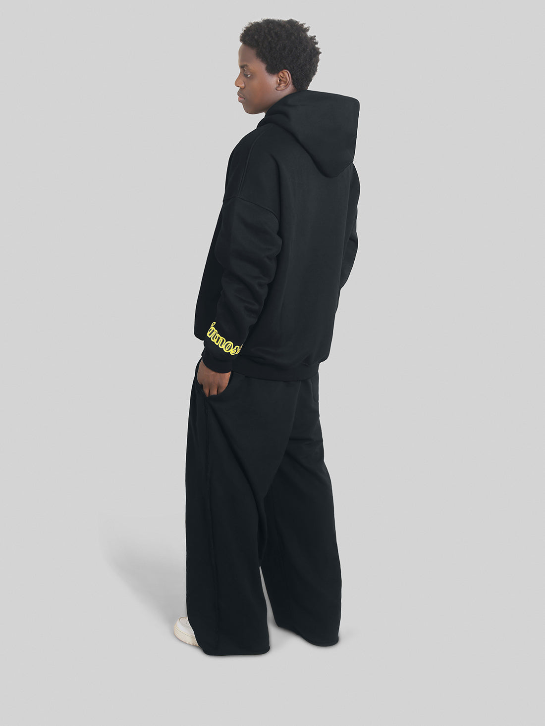 Fleece Oversized Hoodie - Black