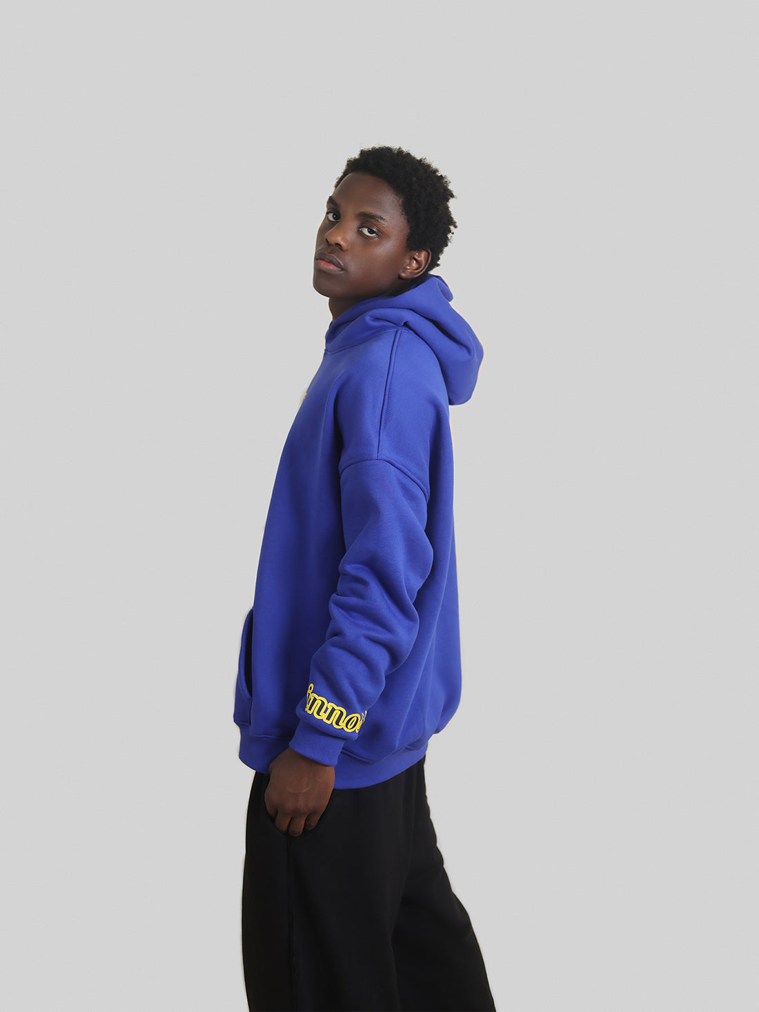 Fleece Oversized Hoodie - royal blue