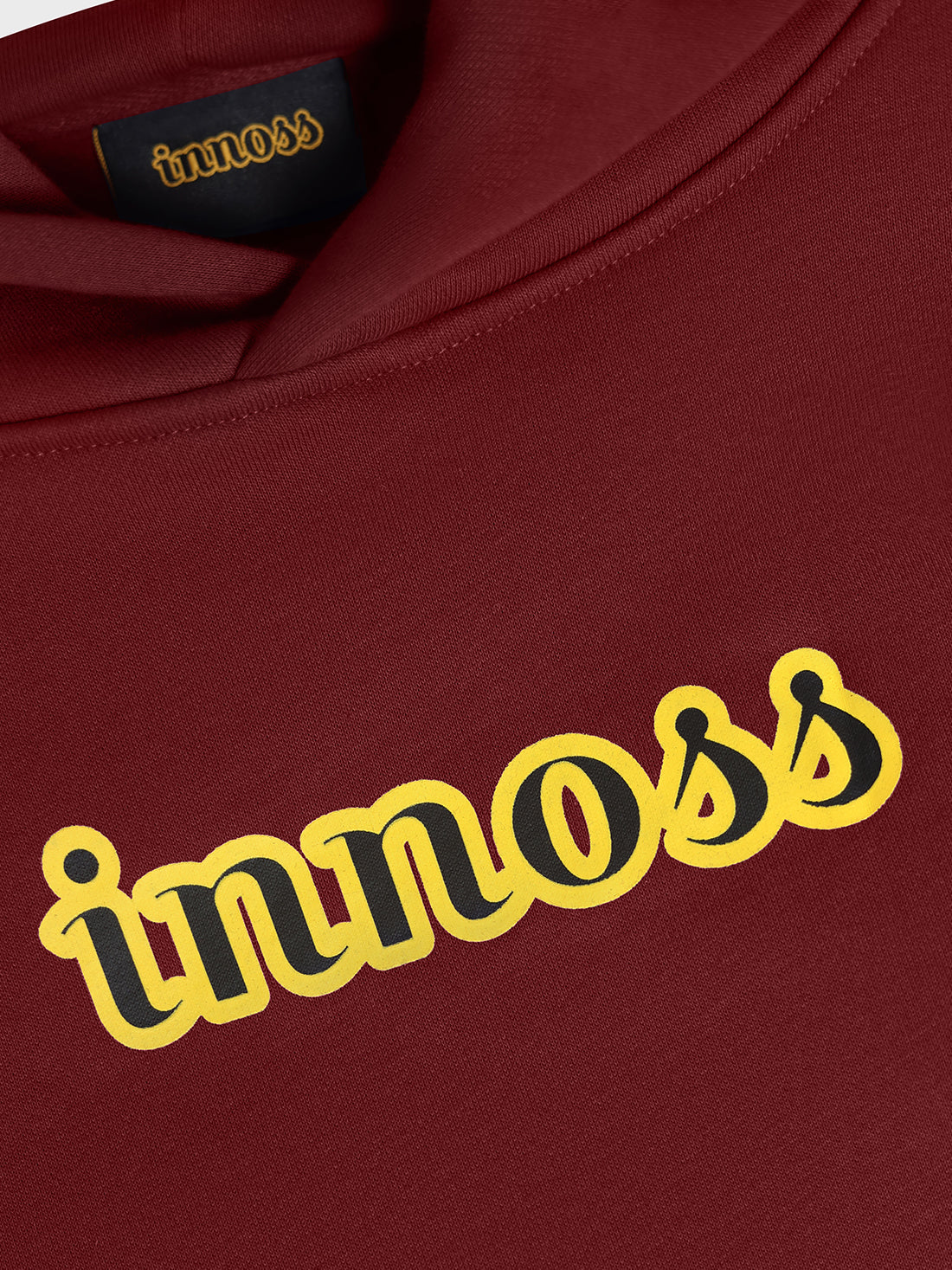 Fleece Oversized Hoodie - dark maroon